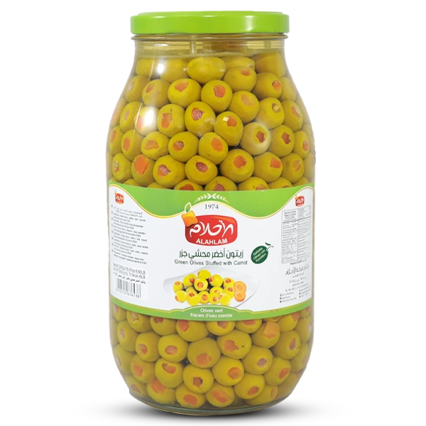 زيتون اخضر محشي جزر 2000غ