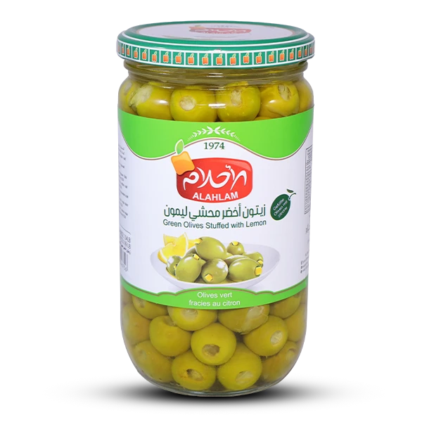 زيتون اخضر محشي ليمون 450غ