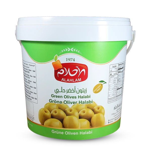 زيتون اخضر حلبي 7000غ سطل