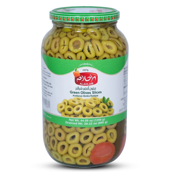 زيتون أخضر شرائح 800غ